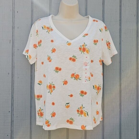 Old Navy EveryWear Slub-Knit V-Neck T-Shirt Women's Size Medium - Picture 13 of 14